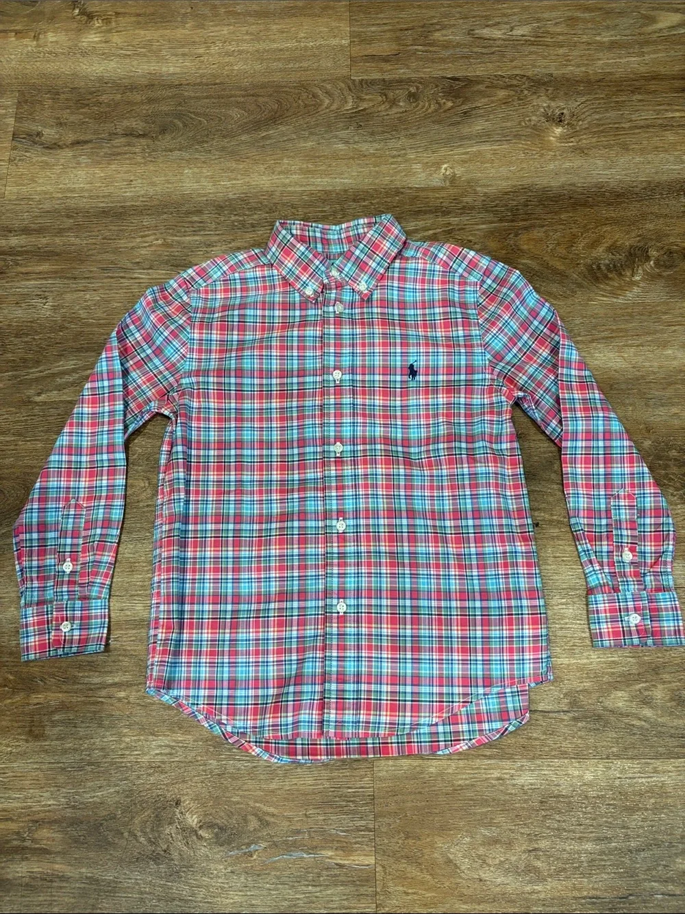 Lot of 4 Boys OshKosh B'gosh Nautica, Ralph Lauren, Vineyard Vines Shirts Size 7